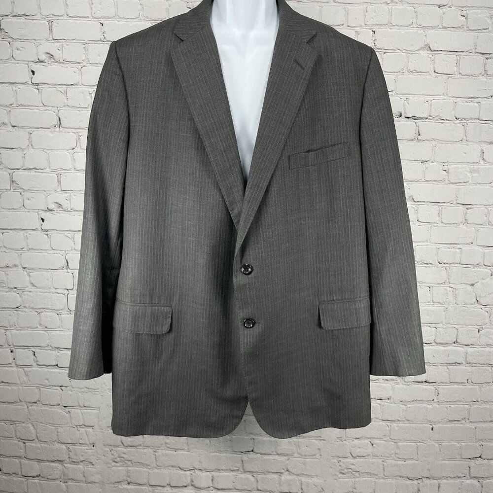 Executive Collection Tom James Grey USA Tailored Sport Coat Blazer Size 48